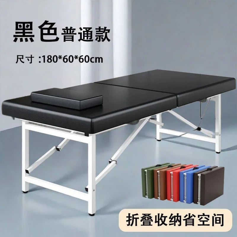 Portable Folding Massage Table Lightweight Adjustable Height Spa Salon Home Therapy Bed Face Cradle Carry Case Furniture