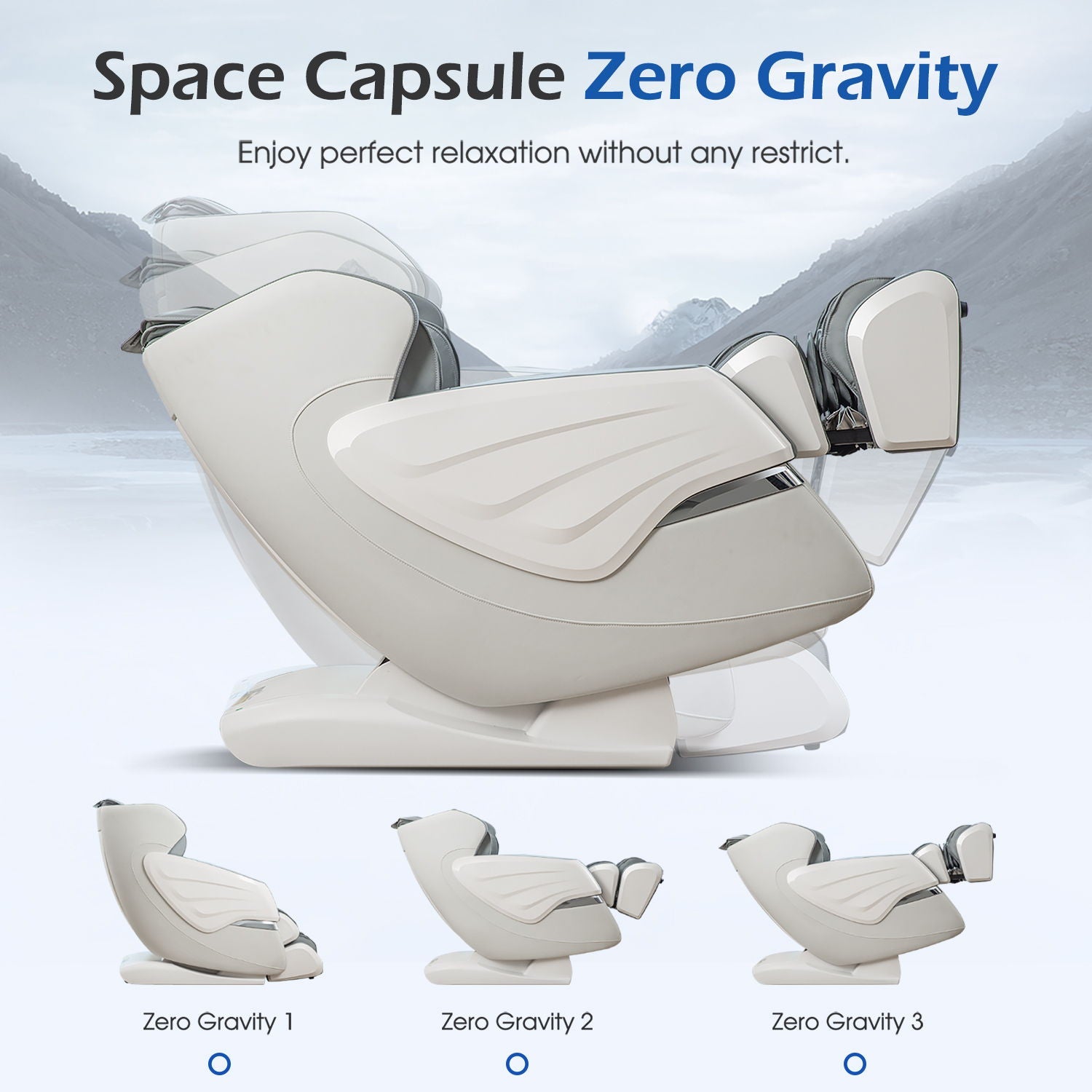 Bosscare - 2023 Brand New Update Gr8686 Massage Chairs With AI Voice, App Control Sl Track Zero Gravity Full Body Massage Recliner - Gray