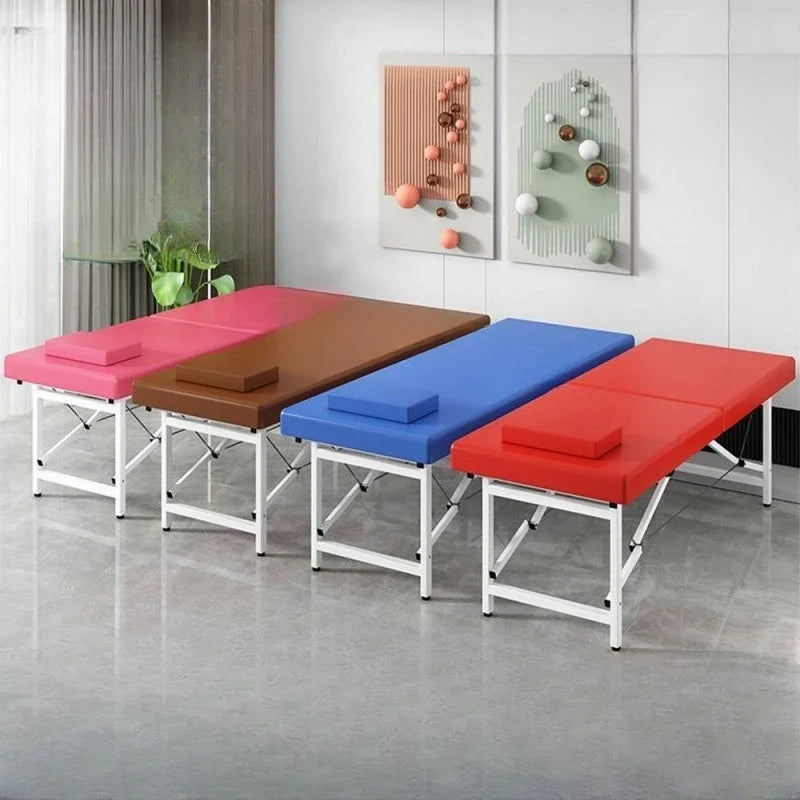 Portable Folding Massage Table Lightweight Adjustable Height Spa Salon Home Therapy Bed Face Cradle Carry Case Furniture