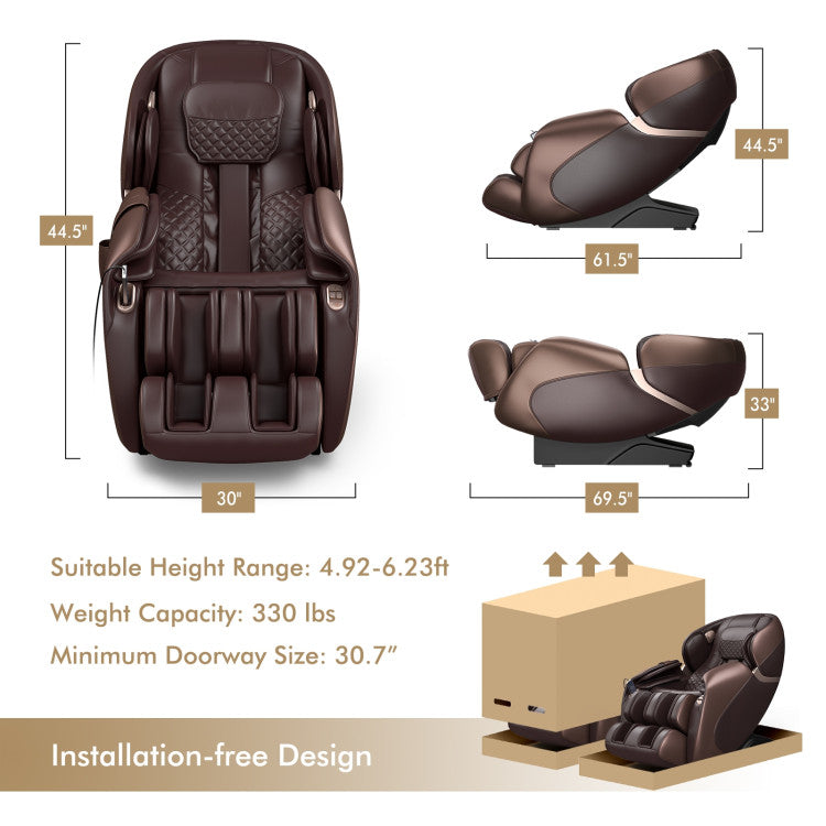 Zero Gravity Full Body Massage Chair with SL Track and Yoga Stretching