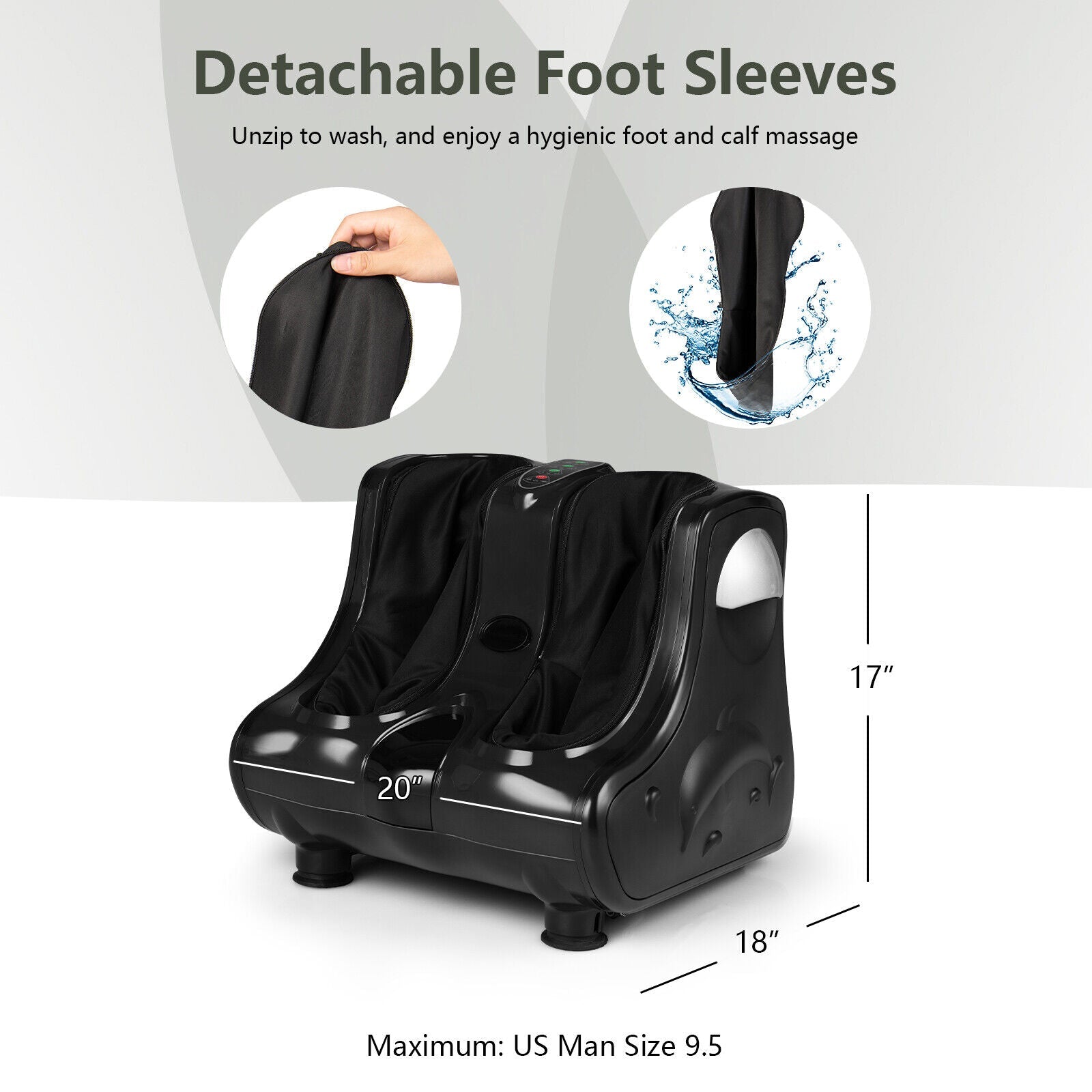 Foot and Calf Massager with Heat Vibration Deep Kneading and Shiatsu
